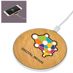 Chargeur sans fil à motifs de bambou